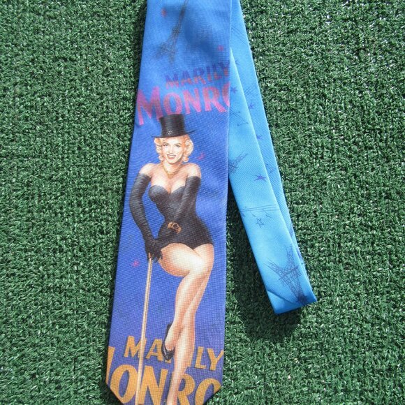 Vintage Ralph Marlin Marilyn Monroe Technicolor Pin-Up Men's Neck Tie - Picture 2 of 6